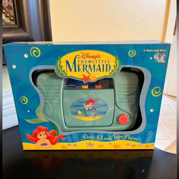 vintage 90s Disney’s the little mermaid sing-a-long tape player NIB collectible